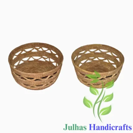 DATE LEAF VEGETABLE BASKET MANUFACTURER AND EXPORTER JULHAS HANDICRAFTS BANGLADESH