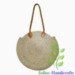 JUTE LADIS BAG WITH Leather Handle MANUFACTURER AND EXPORTER JULHAS HANDICRAFTS BANGLADESH