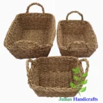 RECTANGLE CONOCAL BASKET WITH HANDLE