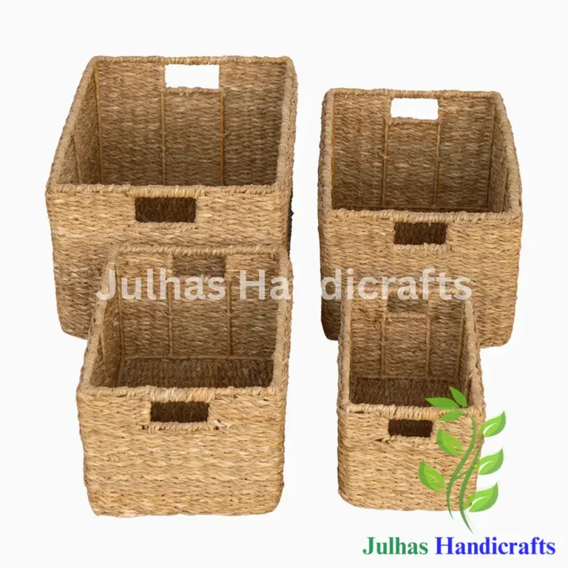 RECTANGLE STORAGE BASKET WITH METAL FRAME