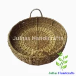 ROUND TRAY WITH METAL FRAME & HANDLE