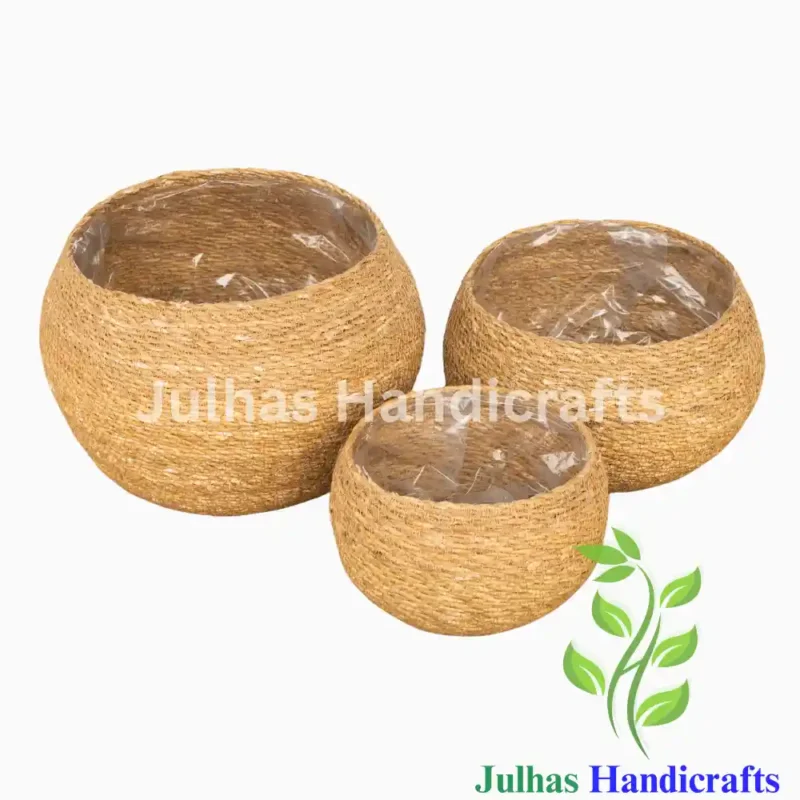 ROUND PATIL BASKET WITH PLASTIC LINING