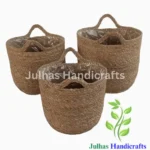 ROUND U-SHAPE BASKET WITH PLASTIC LINING
