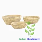 DATE LEAF OVAL BREAD BASKET MANUFACTURER AND EXPORTER JULHAS HANDICRAFTS BANGLADESH