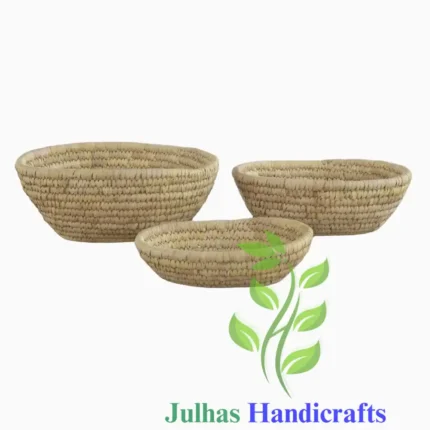 DATE LEAF OVAL FRUIT BASKET MANUFACTURER AND EXPORTER JULHAS HANDICRAFTS BANGLADESH