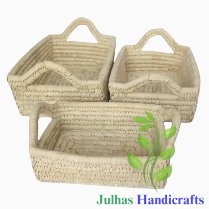 DATE LEAF RECTANGULAR TRAY WITH HANDLE