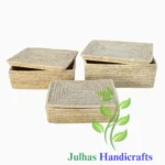 DATE LEAF RECTANGULAR BASKET WITH LID