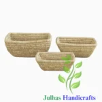 DATE LEAF RECTANGULAR BASKET MANUFACTURER AND EXPORTER JULHAS HANDICRAFTS BANGLADESH