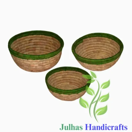 DATE LEAF ROUND BOWL MANUFACTURER AND EXPORTER JULHAS HANDICRAFTS BANGLADESH