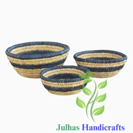 DATE LEAF ROUND BOWL MANUFACTURER AND EXPORTER JULHAS HANDICRAFTS BANGLADESH