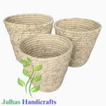 DATE LEAF ROUND BUCKET MANUFACTURER AND EXPORTER JULHAS HANDICRAFTS BANGLADESH