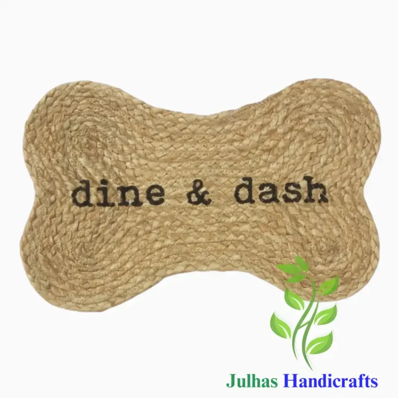 DINE DASH BOWL DOG JUTE MAT