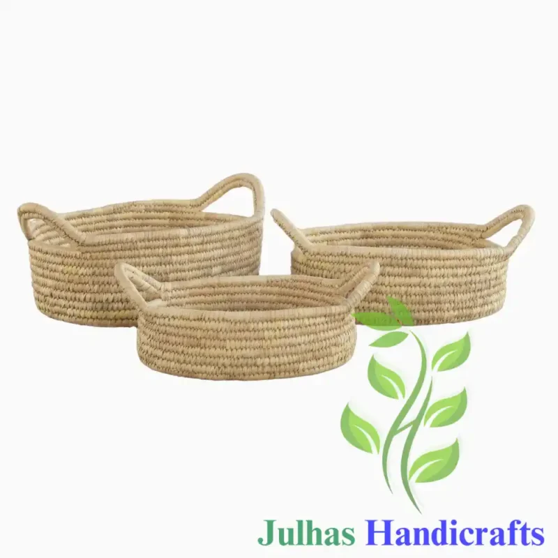 DATE LEAF OVAL TRAY WITH HANDLE