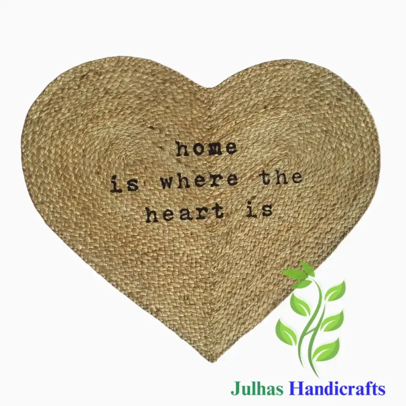 HEART SHAPE JUTE MAT