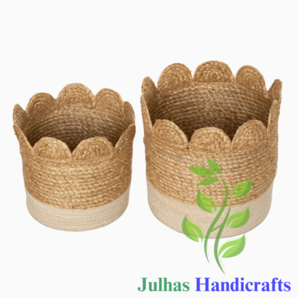 JUTE BRAIDED DESIGN CYLINDER By Julhas Handicrafts