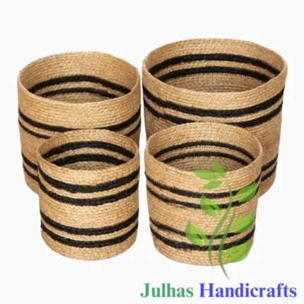 JUTE BRAIDED ROUND CYLINDER WITH HANDLE (JH)