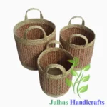 JUTE BRAIDED ROUND CYLINDER WITH HANDLE 1 MANUFACTURER AND EXPORTER JULHAS HANDICRAFTS BANGLADESH