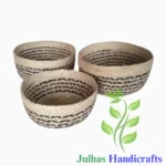 JUTE BREADED ROUND FRUIT BASKET MANUFACTURER AND EXPORTER JULHAS HANDICRAFTS BANGLADESH