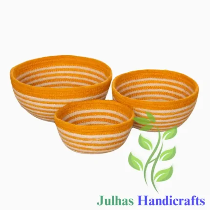 JUTE DRAWSTRING ROUND BOWL MANUFACTURER AND EXPORTER JULHAS HANDICRAFTS BANGLADESH
