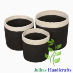 JUTE DRAWSTRING ROUND CYLINDER MANUFACTURER AND EXPORTER JULHAS HANDICRAFTS BANGLADESH