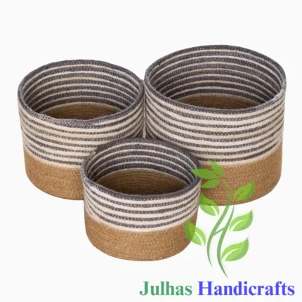 JUTE DRAWSTRING ROUND CYLINDER MANUFACTURER AND EXPORTER JULHAS HANDICRAFTS BANGLADESH