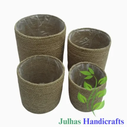 JUTE DRAWSTRING ROUND CYLINDER 3 MANUFACTURER AND EXPORTER JULHAS HANDICRAFTS BANGLADESH