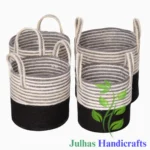 JUTE DRAWSTRING ROUND CYLINDER WITH HANDLE ( MANUFACTURER AND EXPORTER JULHAS HANDICRAFTS BANGLADESH