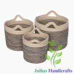 JUTE DRAWSTRING ROUND CYLINDER WITH HANDLE