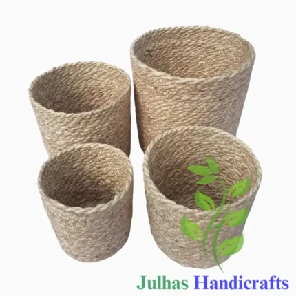 JUTE ROPE ROUND BASKET MANUFACTURER AND EXPORTER JULHAS HANDICRAFTS BANGLADESH
