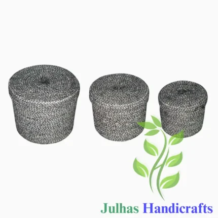 JUTE ROPE ROUND POT WITH LID MANUFACTURER AND EXPORTER JULHAS HANDICRAFTS BANGLADESH