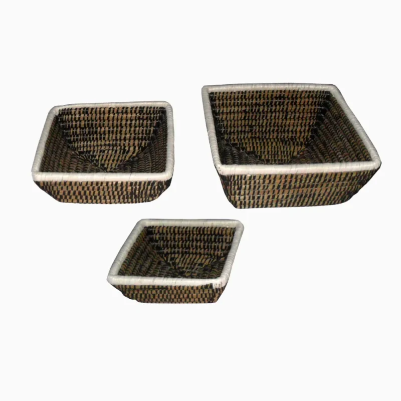 KAISA & PLASTIC SQUARE BASKET MANUFACTURER AND EXPORTER JULHAS HANDICRAFTS BANGLADESH