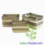 KANS GRASS and PLATIC BIG KITCHEN BASKET WITH CUTTING HANDLE MANUFACTURER AND EXPORTER JULHAS HANDICRAFTS BANGLADESH