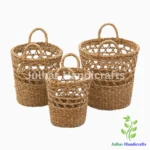 SEA GRASS NET DESIGN ROUND BALTI WITH HANDLE