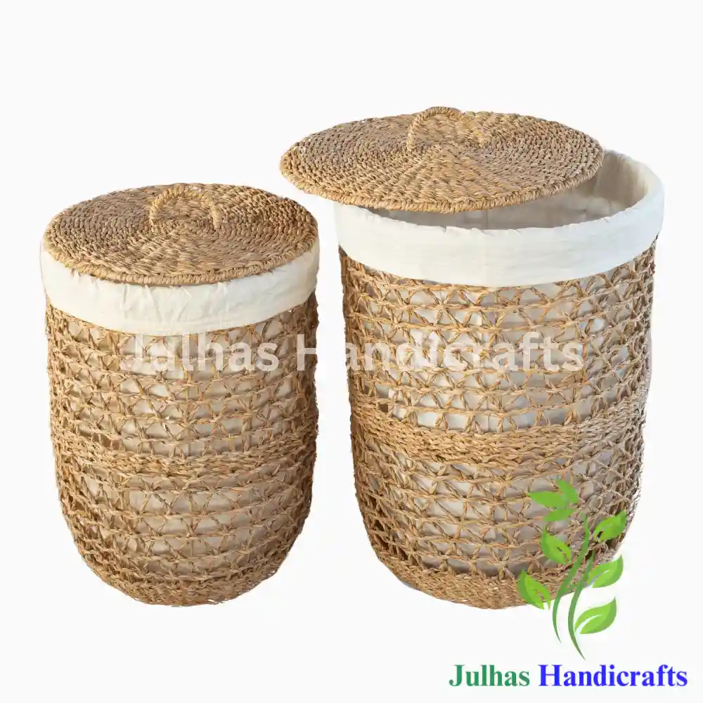 NET ROUND U-SHAPE LUNDRY BASKET JH NET STYLE ROUND U-SHAPED LAUNDRY BASKET - Image 1