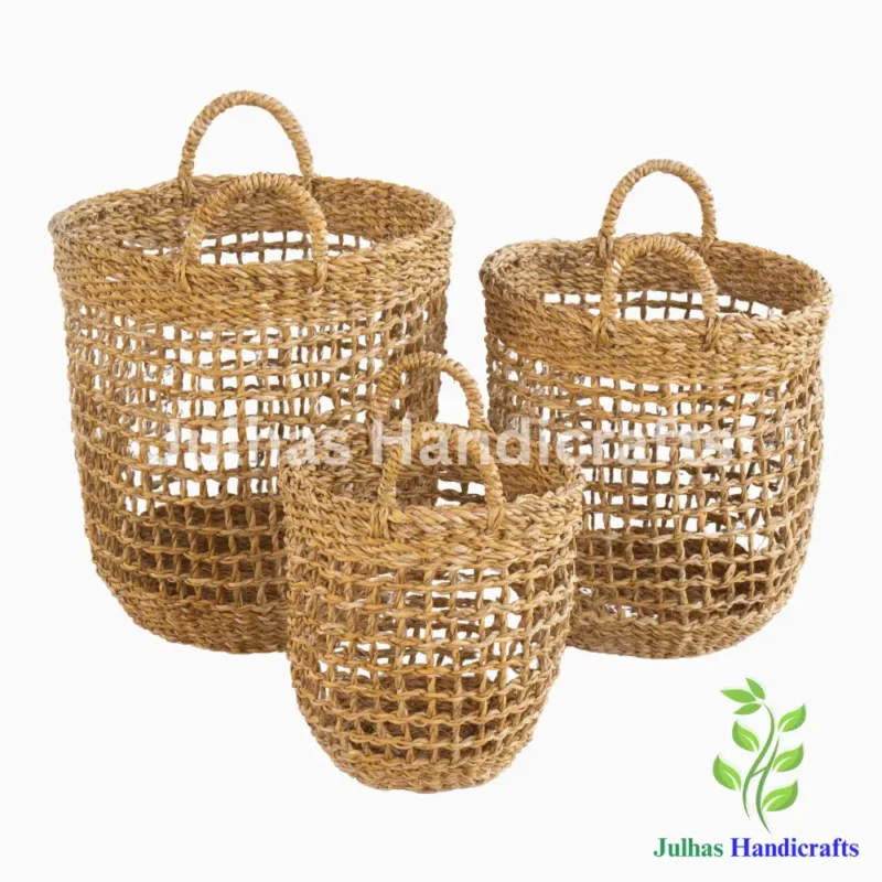 SEA GRASS NET U-SHAPE CYLINDER WITH HANDLE