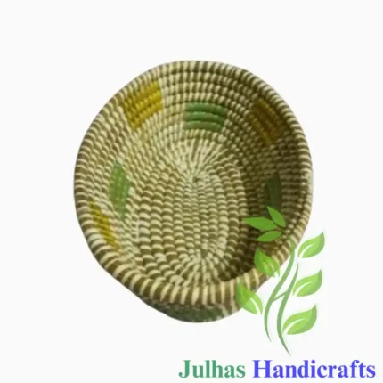 KANS GRASS and PLATIC Oval Basket MANUFACTURER AND EXPORTER JULHAS HANDICRAFTS BANGLADESH
