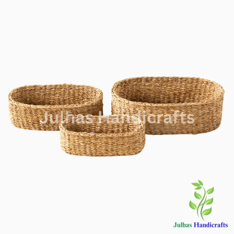 SEA GRASS OVAL BREAD BASKET