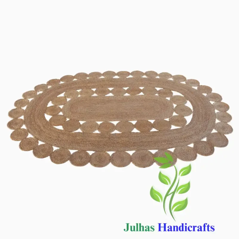 OVAL DESIGN JUTE RUG