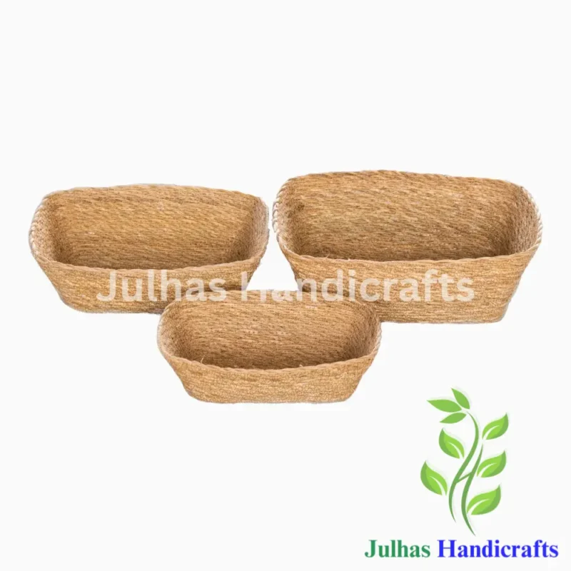 SEA GRASS RECTANGULAR CONICAL BASKET