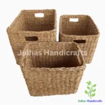 SEA GRASS RECTANGULAR CYILNDER WITH WINDO HANDLE