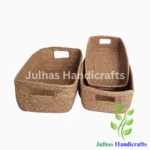 SEA GRASS ROUND TIFFIN BOX WITH LID