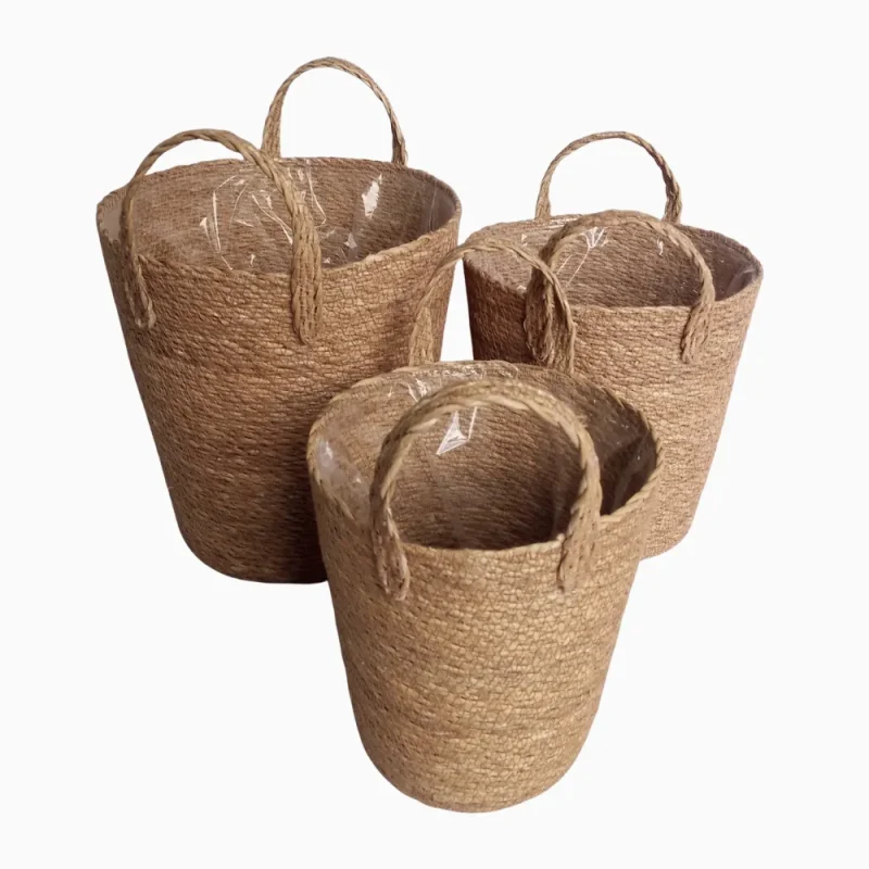 ROUND BALTI WITH WITH HANDLE & PLASTIC LINING MANUFACTURER AND EXPORTER JULHAS HANDICRAFTS BANGLADESH