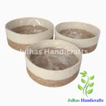 BASKET WITH PLASTIC LINING