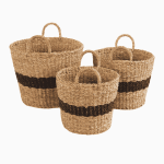 ROUND BUCKET WITH HANDLE MANUFACTURER AND EXPORTER JULHAS HANDICRAFTS BANGLADESH