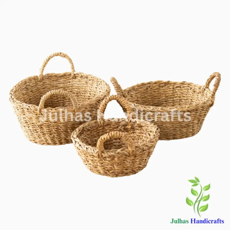 SEA GRASS ROUND BATI WITH HANDLE
