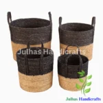SEA GRASS ROUND CYLINDER WITH HANDLE