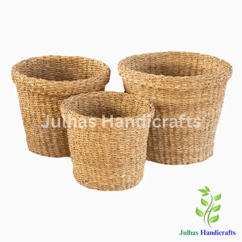 SEA GRASS ROUND FOLDING BUCKET