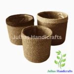 SEAGRASS ROUND FOLDING PLANTER