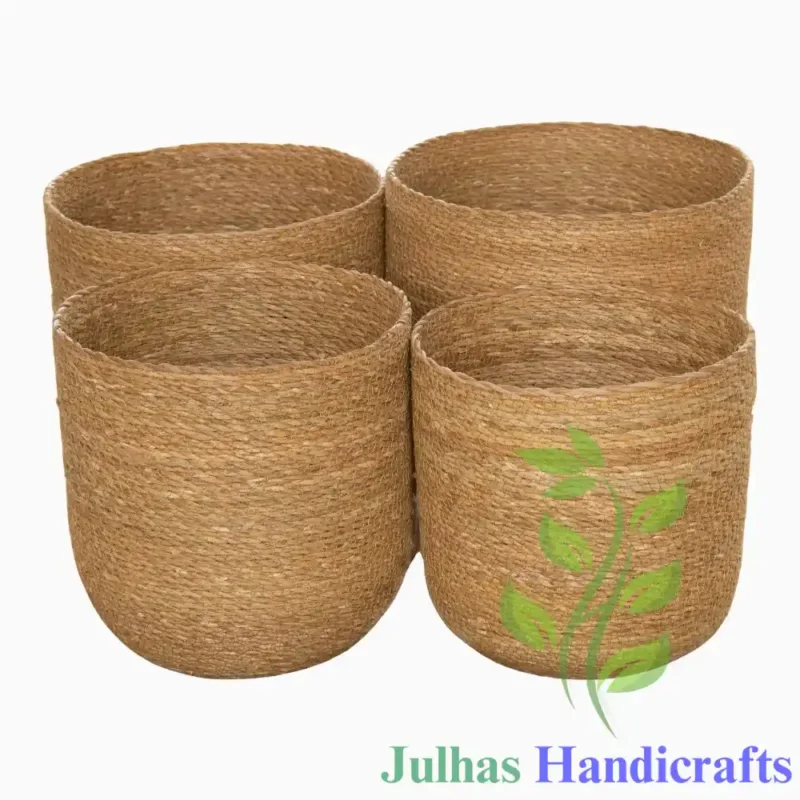 SEAGRASS ROUND U-SHAPE CYLINDER MANUFACTURER AND EXPORTER JULHAS HANDICRAFTS BANGLADESH