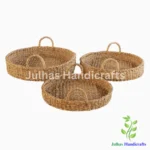 SEA GRASS ROUND BASKET WITH HANDLE